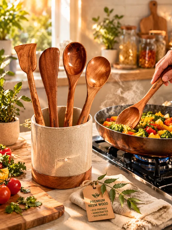 Pack_Of_4_Neem_Wood_Flat_Spatula,_Turner,_Serving_And_Rice_Serving_Spoon