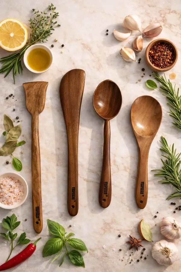 Pack_Of_4_Neem_Wood_Flat_Spatula,_Turner,_Cooking_And_Rice_Serving_Spoon