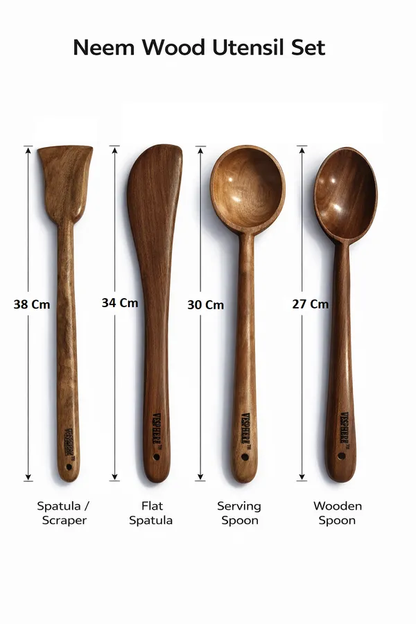 Pack_Of_4_Neem_Wood_Flat_Spatula_Turner_Ladle_Cooking_Spoon