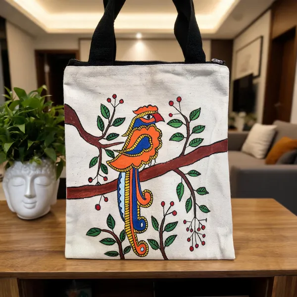 Cream_Folk_Art_Tote_Bag