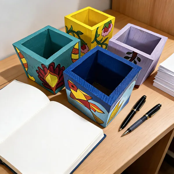 Floral_Design_Pen_Holder_Set
