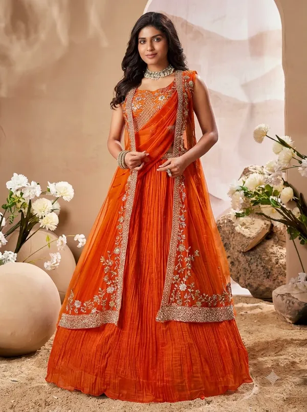 Orange_Embroidered_Lehenga_Set_for_Women