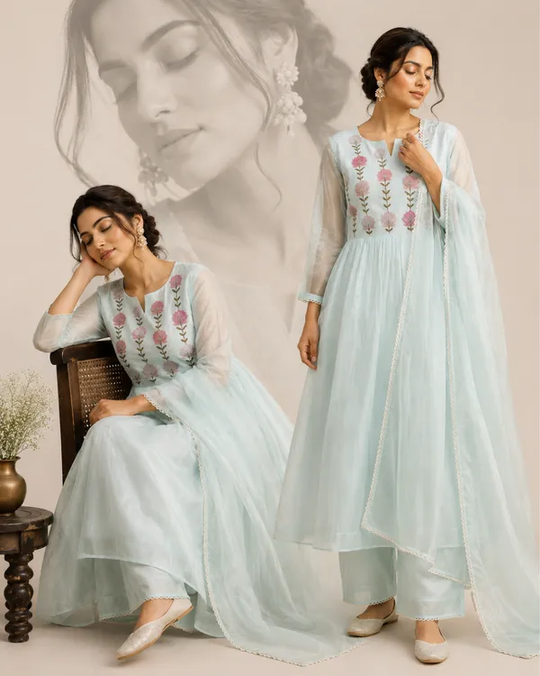 Blue_Embroidered_Anarkali_Suit_Set_For_Women