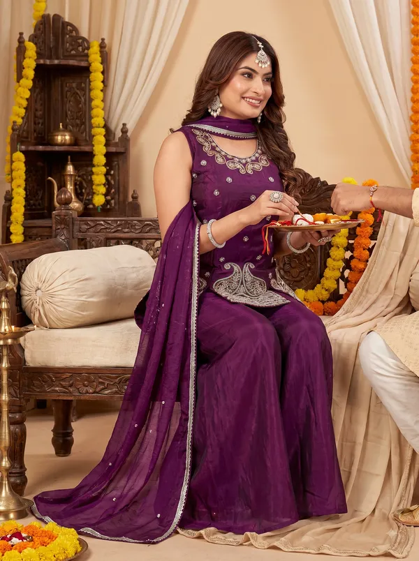 Purple_Embroidered_Plazo_Set_for_Women