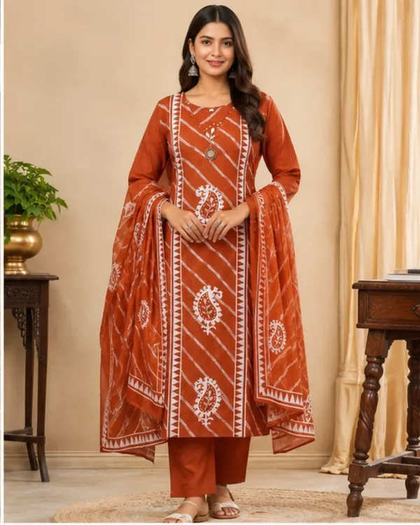Rust_Cotton_Printed_Straight_Kurta_Set_for_Women