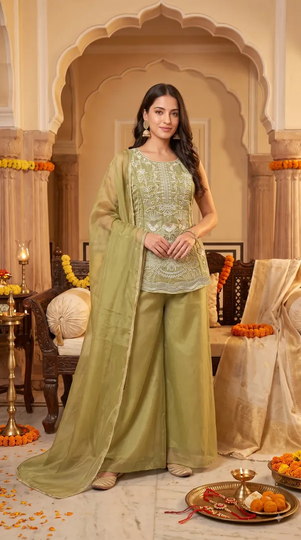 Olive_Green_Embroidered_Plazo_Set_for_Women