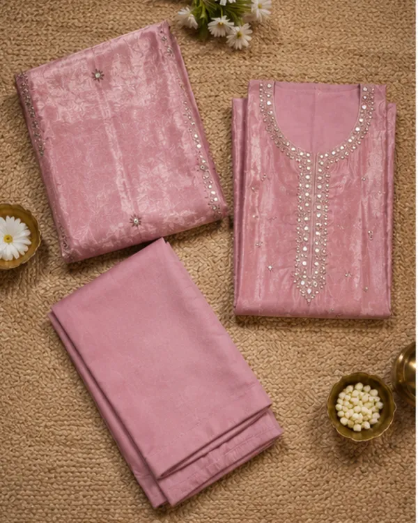 Pink_Textured_Embellished_Straight_Suit_Set_for_Women