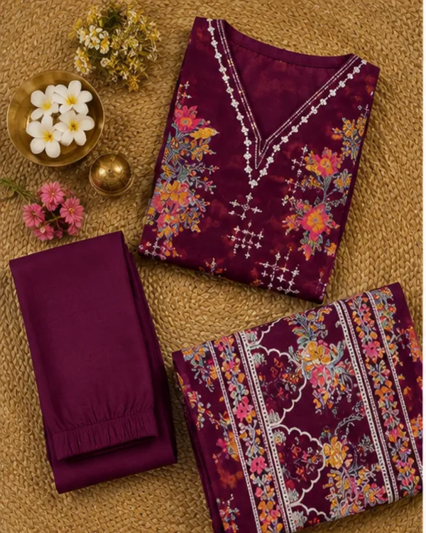 Purple_Cotton_Floral_Print_Straight_Kurta_Set_for_Women