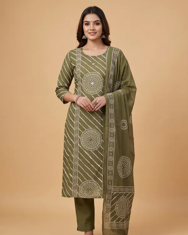 Olive_Green_Cotton_Printed_Straight_Kurta_Set_for_Women