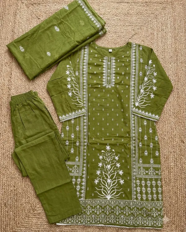 Mehandi_Green_Cotton_Green_Embroidered_Straight_Suit_Set_for_Women
