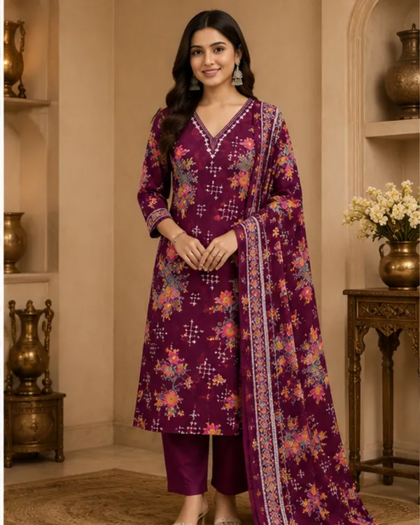Purple_Cotton_Floral_Print_Straight_Kurta_Set_for_Women