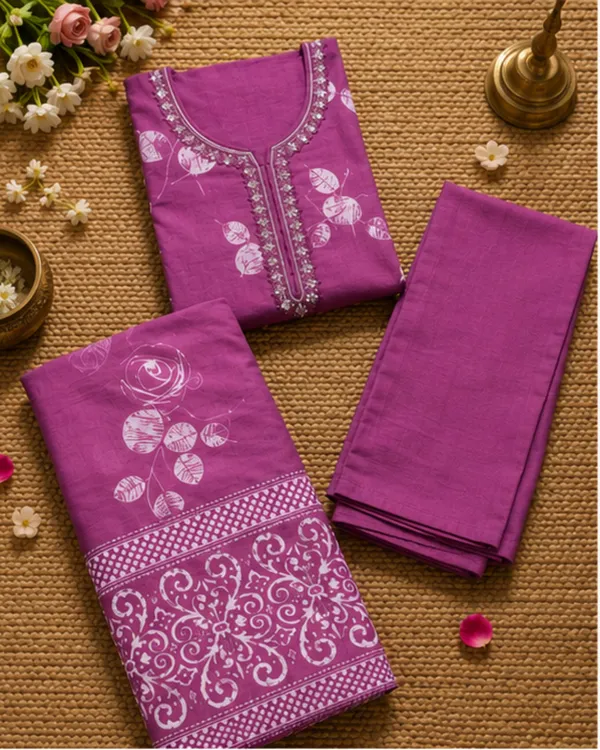 Purple_Cotton_Printed_Embroidered_Kurta_Set_for_Women