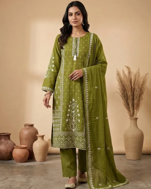Mehandi_Green_Cotton_Green_Embroidered_Straight_Suit_Set_for_Women