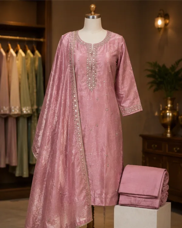Pink_Textured_Embellished_Straight_Suit_Set_for_Women