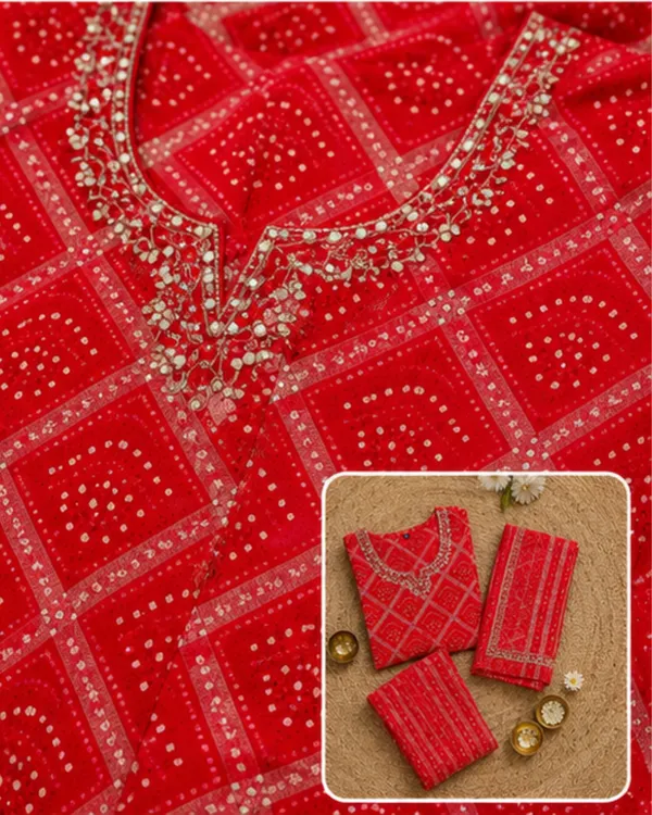Red_Printed_3_piece_Kurta_Set_For_Women