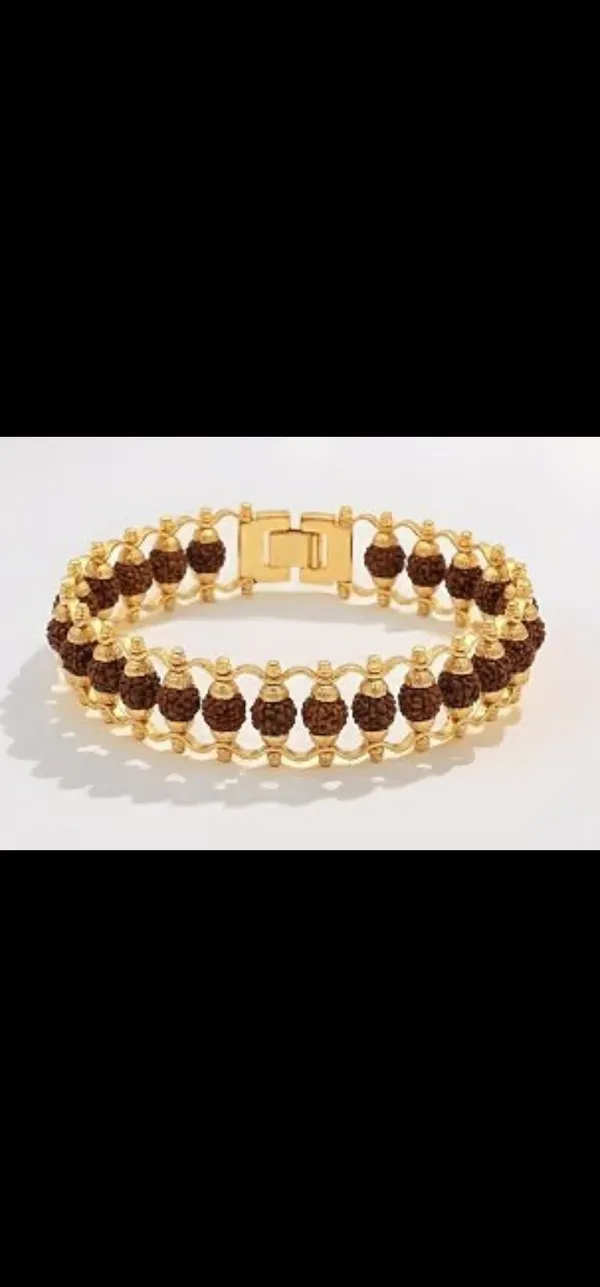 Brown_Beaded_Gold_Tone_Bracelet_for_Women