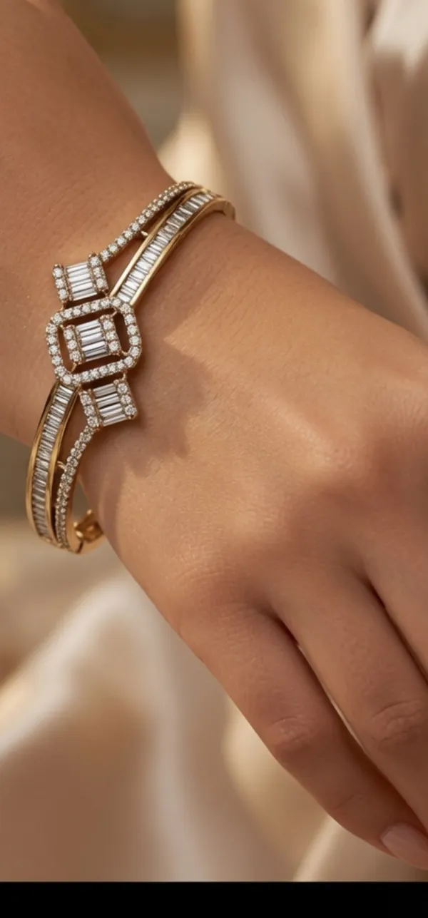 Rose_Baguette_And_Round_Diamond_Bracelet_For_Women