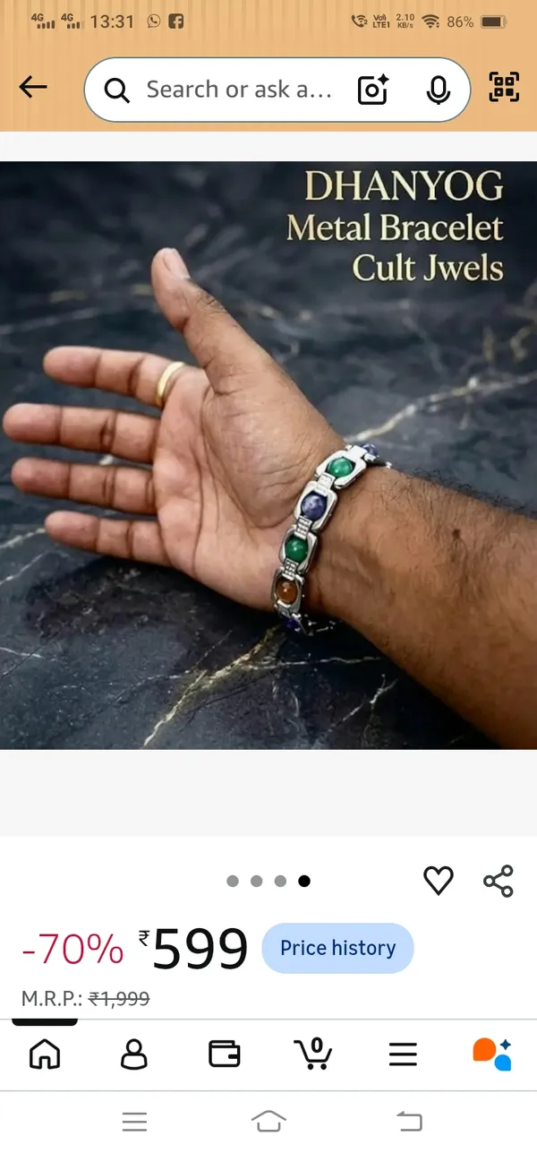 Silver_Plated_Multicolour_Magnetic_Bracelet