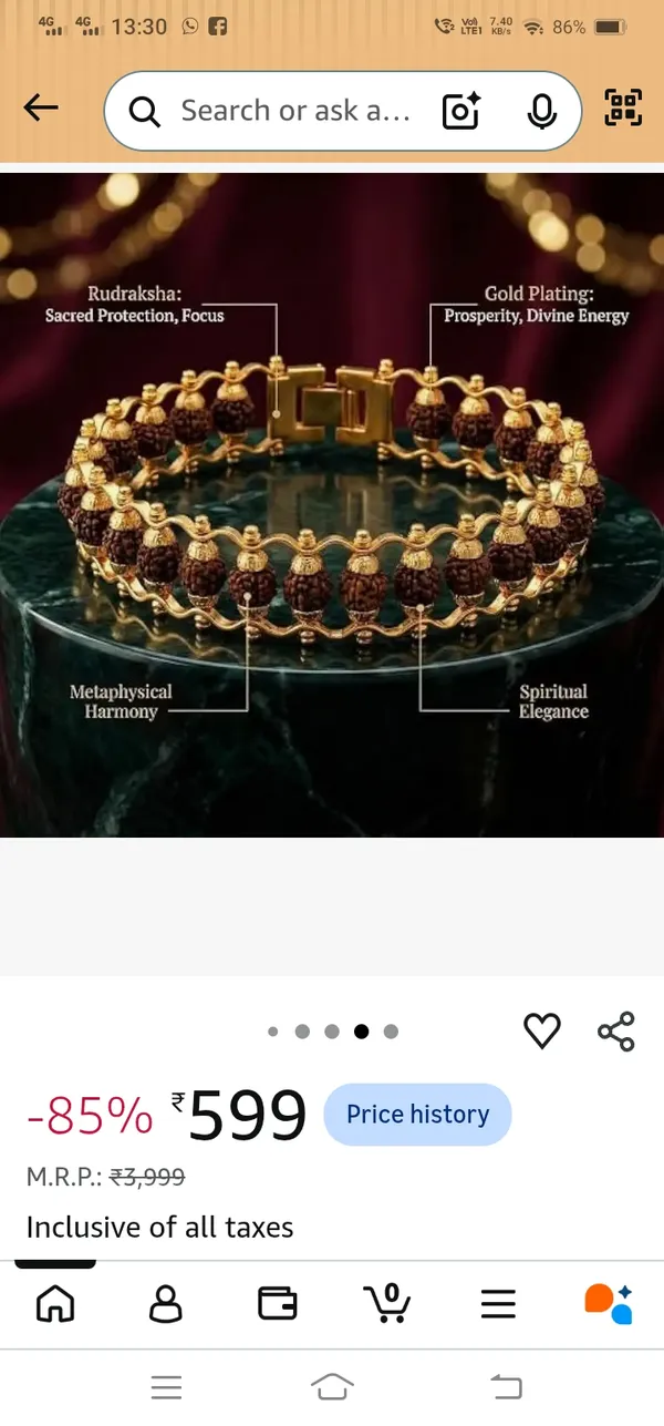 Gold_Plated_Rudraksha_Beaded_Bracelet_for_All