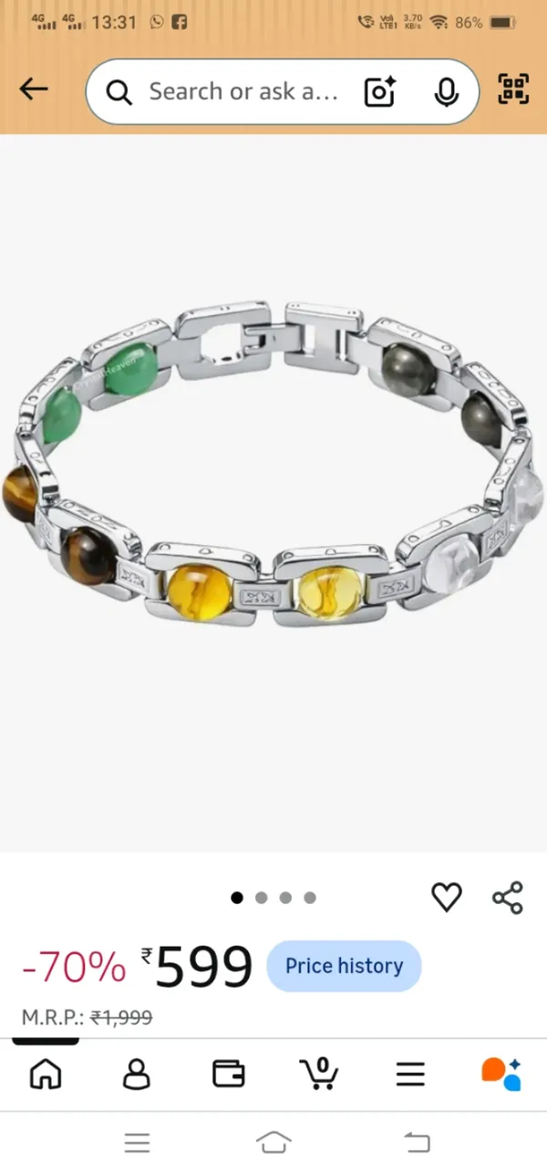 Silver_Plated_Multicolour_Magnetic_Bracelet