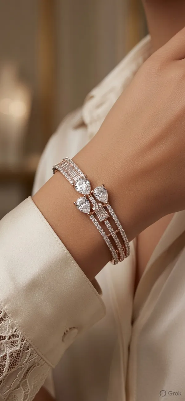 Rose_Cubic_Zirconia_Multi_Strand_Butterfly_Bracelet_For_Women
