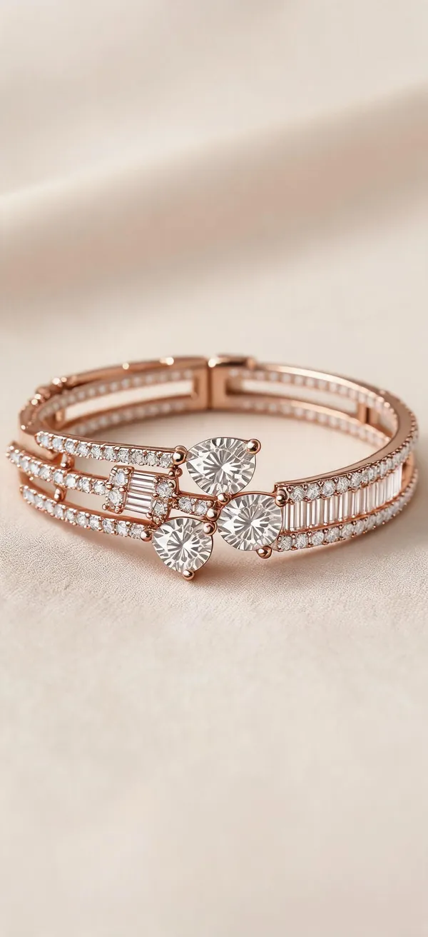 Rose_American_Diamond_Bracelet_Set_For_Women