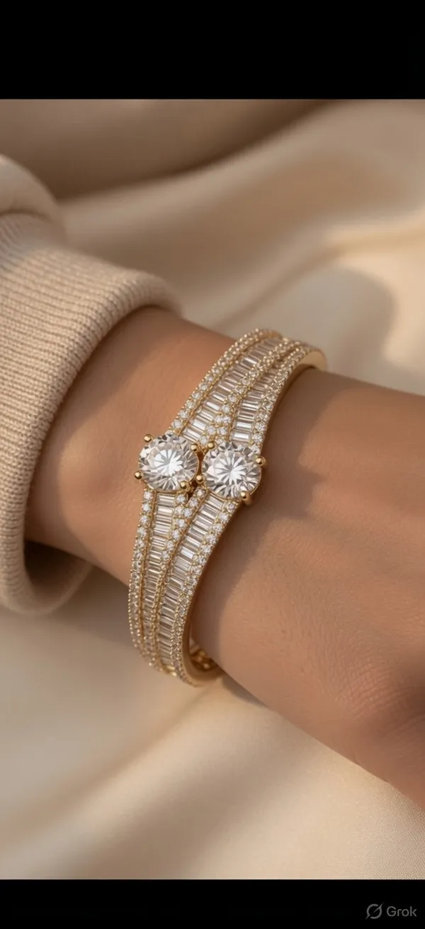 Plated_American_Diamond_Bangle_Bracelet_For_Women