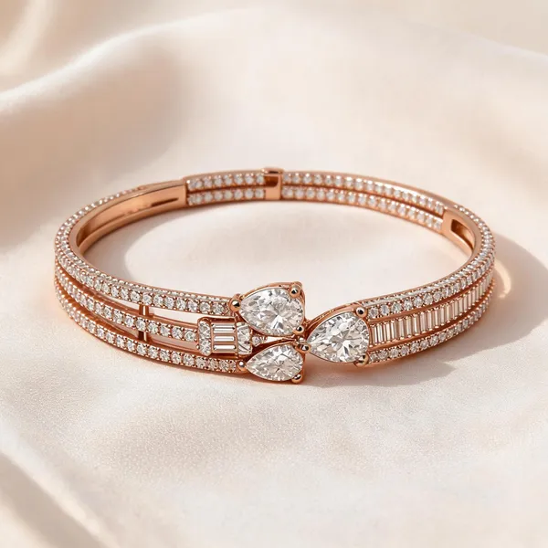 Rose_American_Diamond_Pear_Shaped_Stone_Bracelet_For_Women