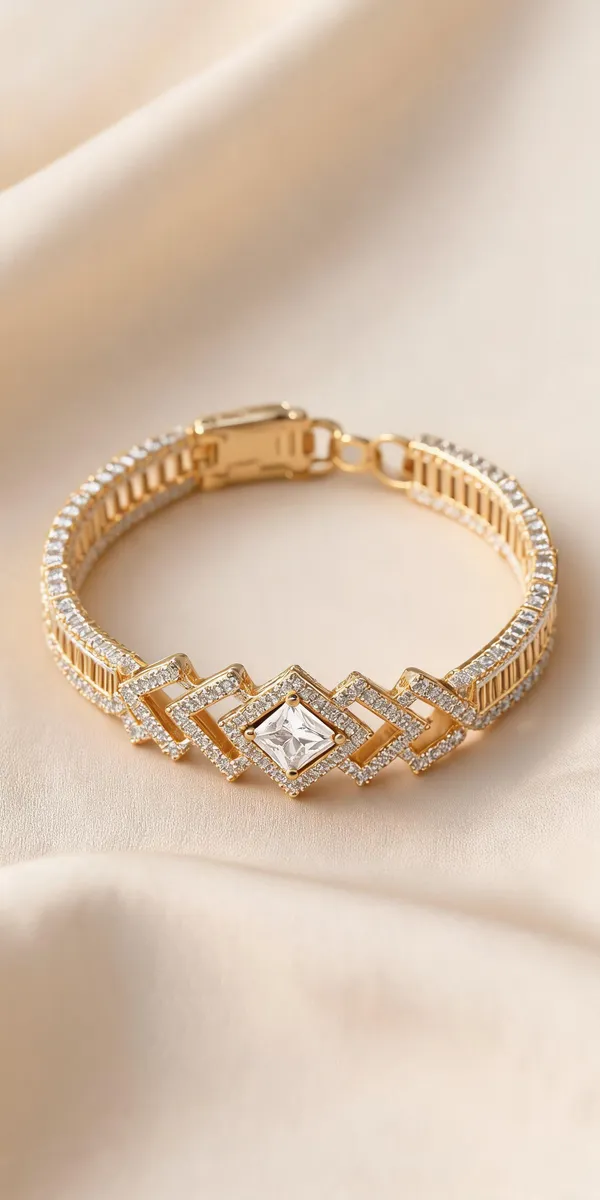 Plated_American_Diamond_Geometric_Bracelet_For_Women