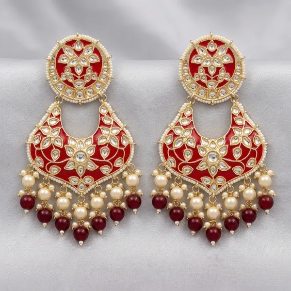 Red_Brass_Meenakari_Floral_Chandbali_Pearl_Drop_Earrings_For_Women