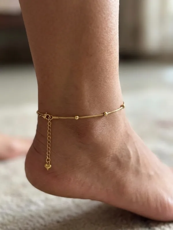 Anti-Tarnish_Gold_Ball_Chain_Anklet_For_Girls_OR_Women