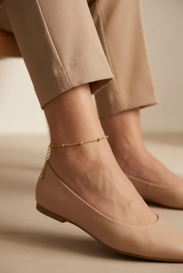 Anti-Tarnish_Gold_Ball_Chain_Anklet_For_Girls_OR_Women