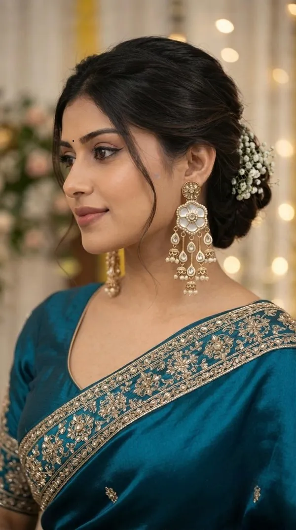Antique_Gold_Plated_White_Kundan_Long_Jhumka_Earrings