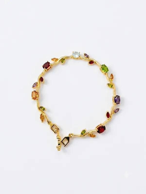 Pack_of_2_Gold_Stainless_Steel_Multicolor_Stone_Link_Bracelet_For_Women