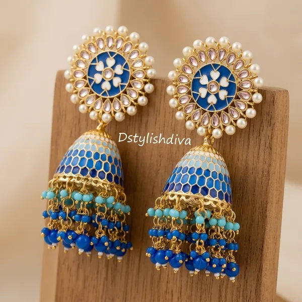Midnight_Bloom_Jhumka_Earrings_For_Women