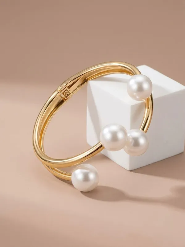 Double_Layer_Anti-tarnish_Pearl_Open_Bracelet_for_Women