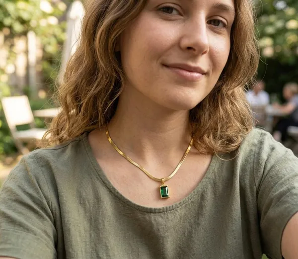 Gold-plated_flat_snake_chain_necklace