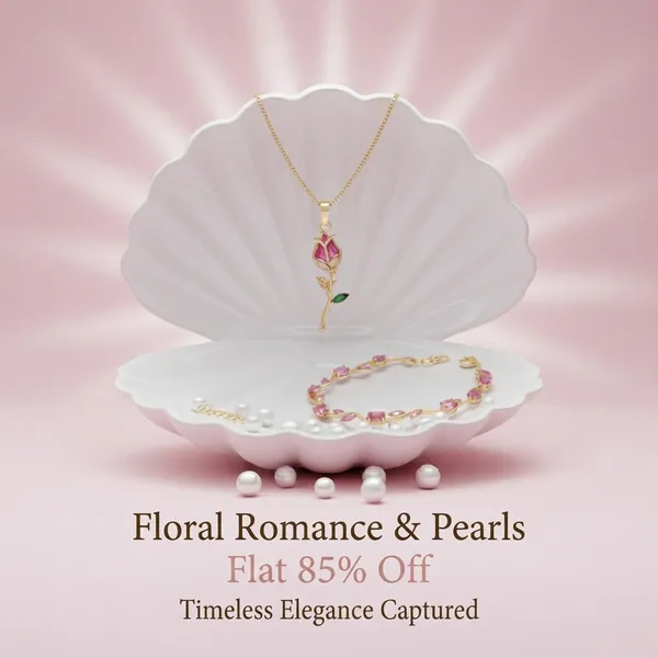 Combo_Pink_Stone_Leaf_Bracelet_&_Rose_Necklace_for_Women