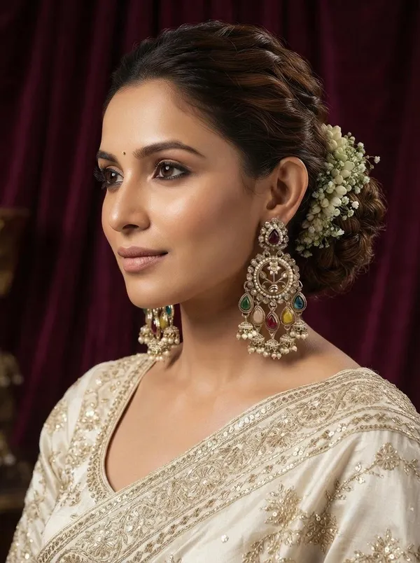 Luxury_Plated,_Premium_Multi_Stylish_Chandbali_Jhumka_Earrings_for_Women,_Traditional_Bridal_Ethnic_Dangling_Earring_with_Kundan_&_Heavy_Long_Earring,_Wedding_Festive_Party_Statement