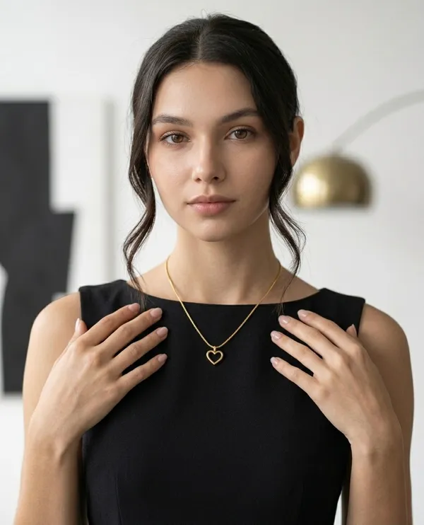 Gold_Stainless_Steel_Heart_Pendant_Delicate_Chain_For_Women