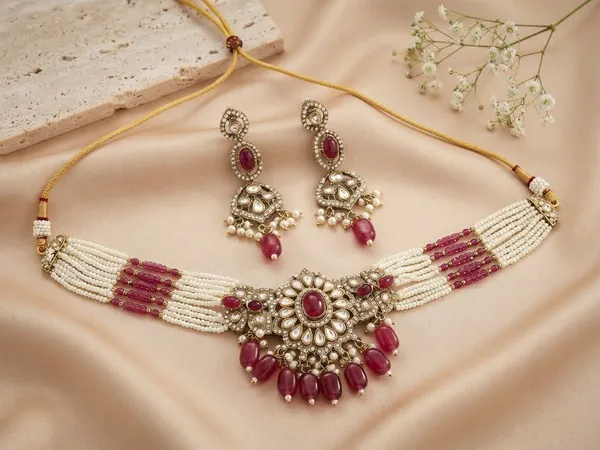 Polki_Kundan_Pearls_Necklace_Set