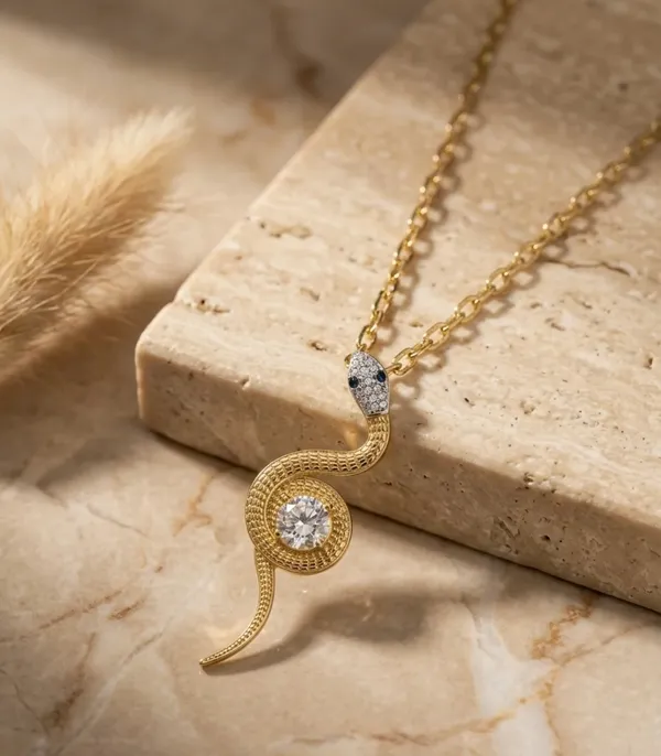 Snake_Pendant_Necklace,_Anti-tarnish_with_Crystal_Stone