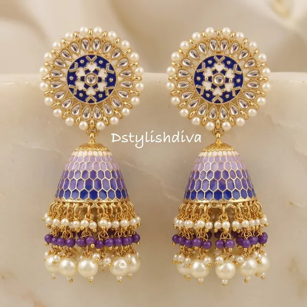 Midnight_Bloom_Jhumka_Earrings_For_Women