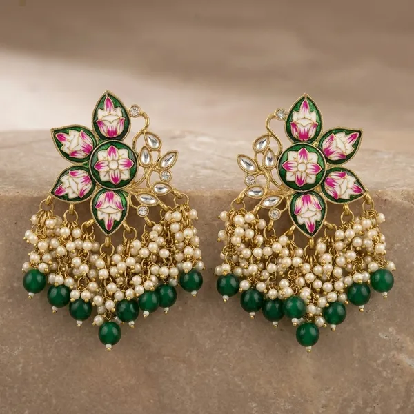 Pink_Green_Brass_Meenakari_Pearl_Beaded_Chandbali_Earrings_For_Women