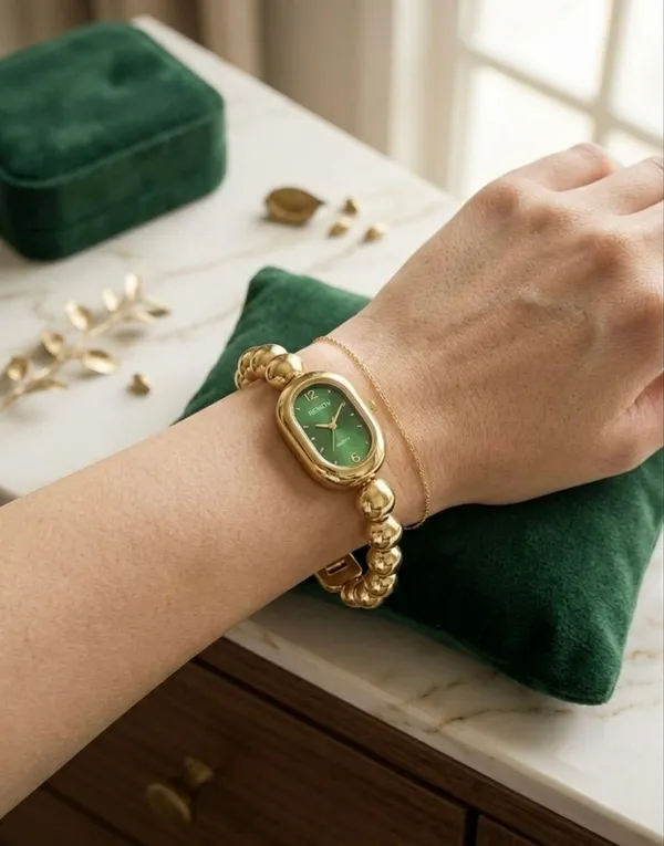 Vintage_Emerald_Green_Oval_Watch_Anti-Tarnish_Gold_Platted