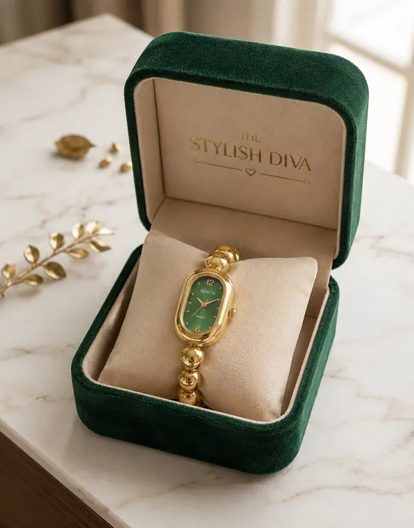 Vintage_Emerald_Green_Oval_Watch_Anti-Tarnish_Gold_Platted