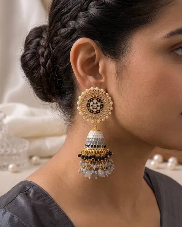 Midnight_Bloom_Jhumka_Earrings_For_Women