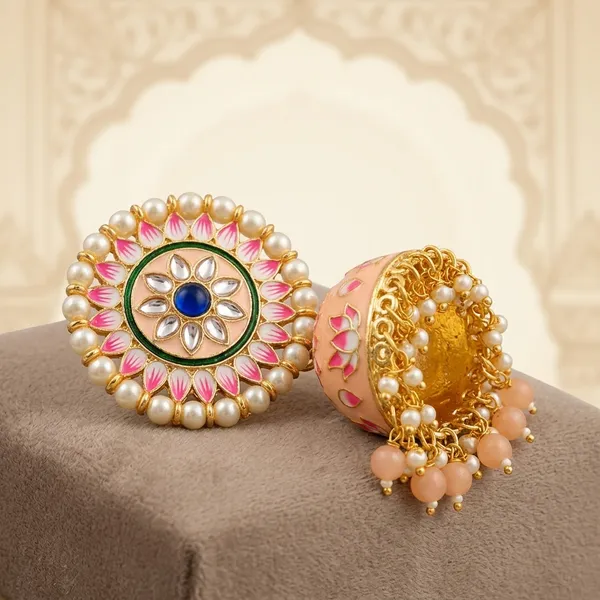 Multicolor_Brass_Gold_Plated_Meenakari_Pearl_Jhumka_Earrings_For_Women