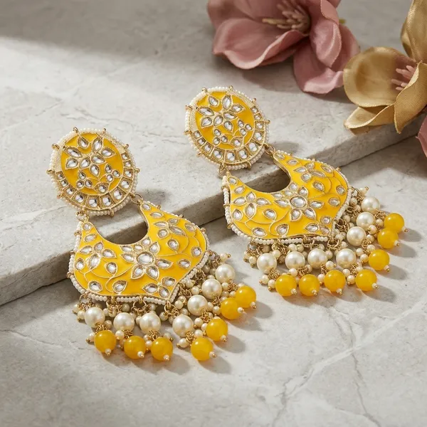 Yellow_Brass_Meenakari_Kundan_Chandbali_Pearl_Drop_Earrings_For_Women