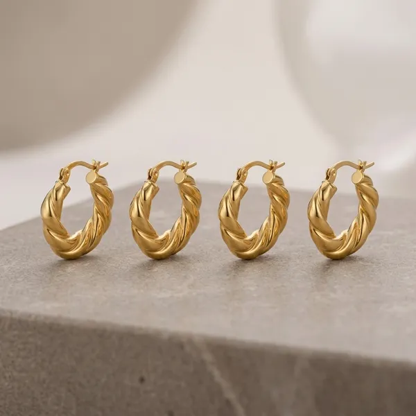 Gold_Stainless_Steel_Twisted_Hoop_Earrings_For_Women